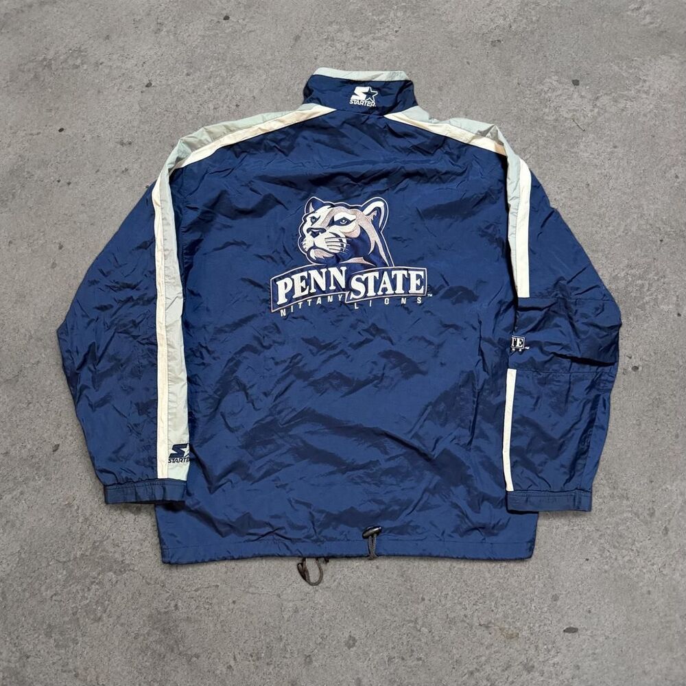 Vintage Starter Penn State Nittany Lions Navy Blue Windbreaker Jacket with White